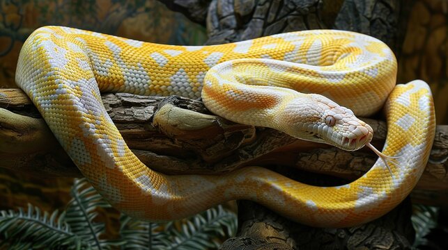 Python molurus bivittatus albino