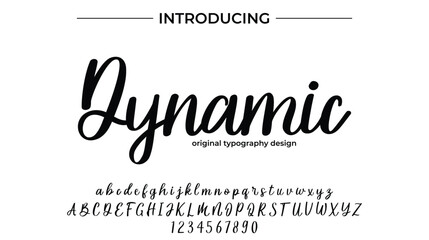 Dynamic Font Stylish brush painted an uppercase vector letters, alphabet, typeface