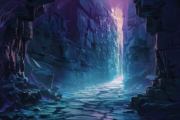 A Narrow Passage Through a Crystal Canyon