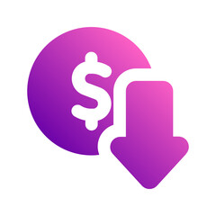 Obraz premium income gradient icon