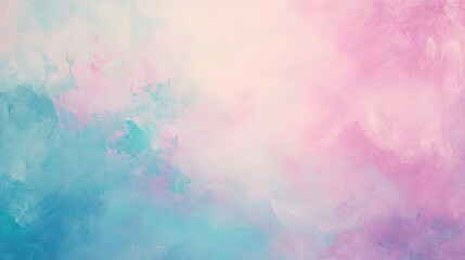 Obraz premium Pastel Dreamscape: A dreamy, ethereal background featuring a gentle blend of soft pink and blue hues, evoking a sense of tranquility and wonder. 