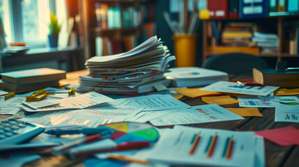 Analytical view on franchise failure cases. office environment with detailed charts and graphs