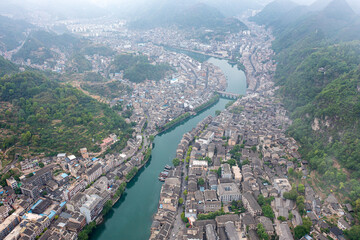Ancient town, Zhenyuan County, Qiandongnan Miao and Dong Autonomous Prefecture, Guizhou Province, China