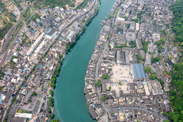 Fototapeta premium Ancient town, Zhenyuan County, Qiandongnan Miao and Dong Autonomous Prefecture, Guizhou Province, China