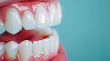 Obraz premium Close up view of a dental examination and treatment procedure for periodontal disease showing various dental tools and equipment used by the dentist or dental hygienist to inspect diagnose