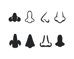 human nose icon vector 