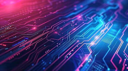 Spectacular Abstract futuristic circuit board and mesh line, Illustration high computer