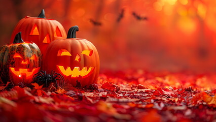 halloween background for party invitation with copy space