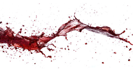 Dynamic Wine Splash Motion on White Studio Backdrop