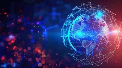 Beautiful Communication technology for internet business, Global world network and telecommunication