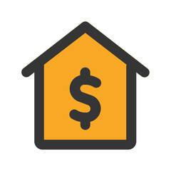 mortgage outline fill icon