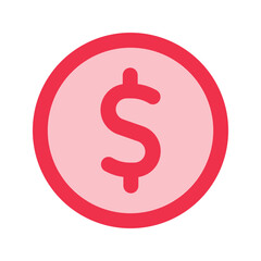 coin outline fill icon