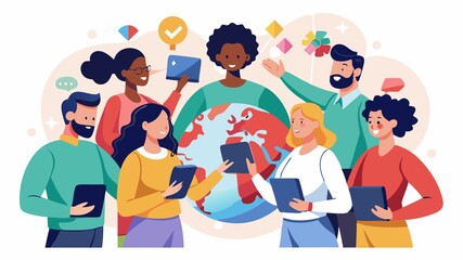 Diverse perspectives converging towards a common goal. This scene showcases individuals from different backgrounds working together, highlighting the value of inclusivity.