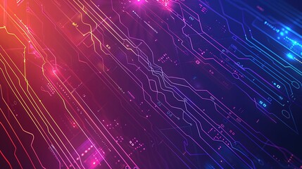 Fototapeta premium Glorious World binary circuit board future technology blue hud cyber security concept background