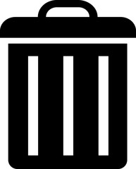 Delete icon-garbage, trash can, rubbish basket, Recycle bin sign, waste container simple flat button