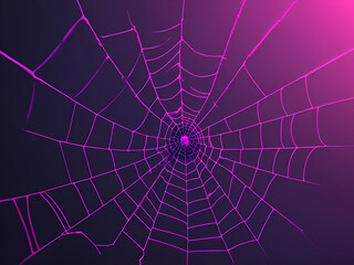 Obraz premium abstract neon illustration of ultraviolet spider web pink background