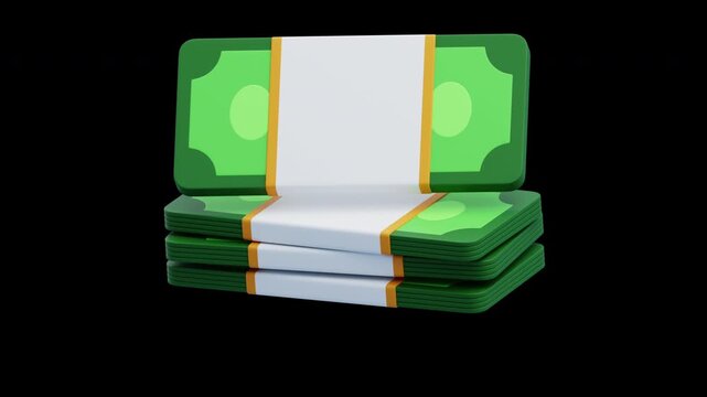 3D Animation Showing one Coin Standing and jumping | Alpha Channel