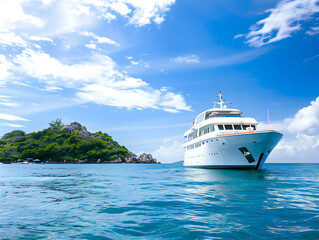 Fototapeta premium cruise ship in the sea