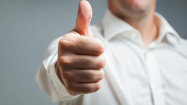 Man Giving a Thumbs Up