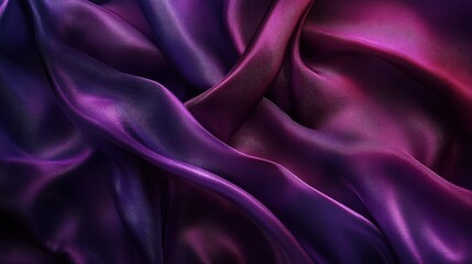 Obraz premium Purple Silk Symphony: Luxurious waves of violet and magenta silk flow in abstract elegance, a rich texture for opulent designs.