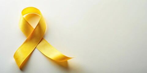 Yellow ribbon isolated on background, ribbon, yellow, isolated, transparency, decoration, symbol, support, charity