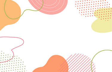 オレンジ　幾何学おしゃれ背景イラスト
