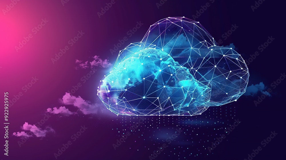Poster glorious gradient network connection background