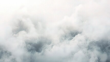 Fototapeta premium Celestial Cotton: A dreamscape of billowing white and grey clouds captured from above, offering a serene and ethereal backdrop. 