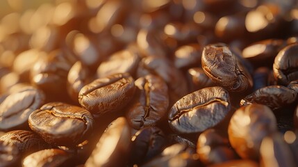 Fototapeta premium coffee beans close up
