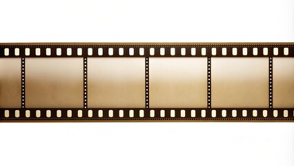 Fototapeta premium Long and underexposed 35mm cine film strip, 35mm, cine, film, strip, underexposed, long, vintage, retro, old, movie