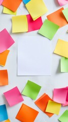 World Youth Skills Day: Celebrating the Power of Learning with Colorful Sticky Notes and a Notebook on a Light Background, Ideal for School and Office Workspace.