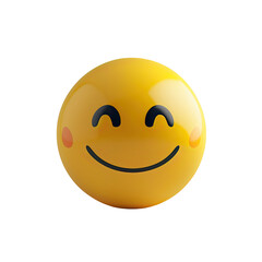 Fototapeta premium Smile Emoji illustration isolated No Background, Generative AI