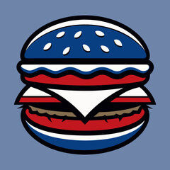 hamburger isolated on white, hamburger vector illustration, food vector art, hamburger silhouette,  burger vector icon, burger cartoon line art, eps