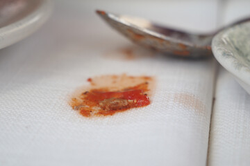 foods spilled over the breakfast table.