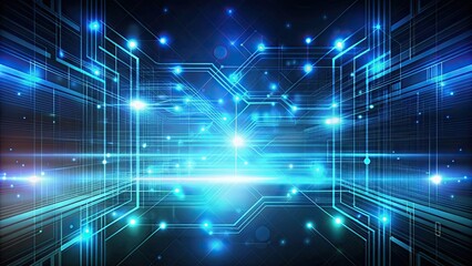 Obraz premium Abstract technology background with digital lines and futuristic elements, technology, background, abstract, digital
