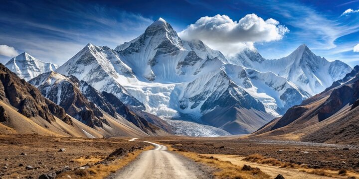 Scenic route to Mount Everest base camp in Nepal, Nepal, Himalayas, trekking, adventure, mountains, landscape, nature