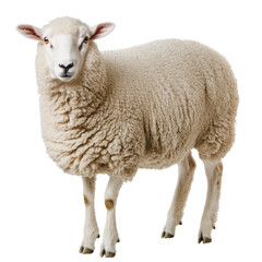 Fototapeta premium PNG Woolly sheep standing on a white background