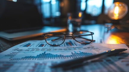 Business data report. stock market