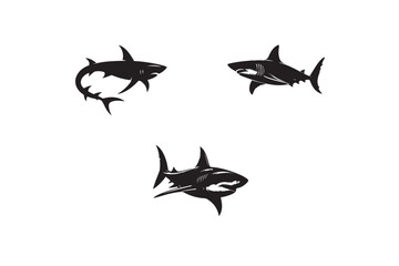 Shark  silhouettes vector