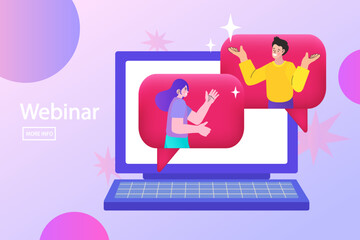 person with laptop,meeting online concept.