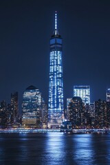 Obraz premium View on Manhattan at night