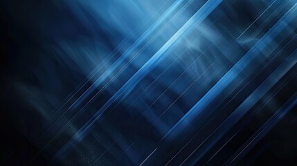 Abstract blue background with diagonal lines and mist, vector illustration, simple design, dark color palette, high resolution, professional photograph
