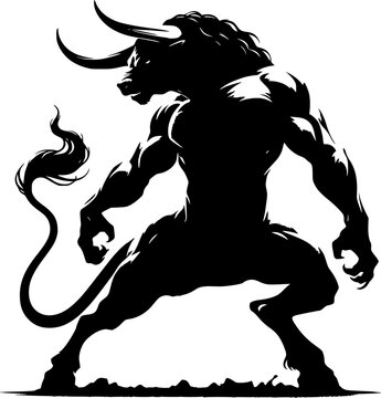 minotaur isolated on white