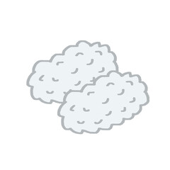 手描き　お寿司のシャリ　二貫　イラスト