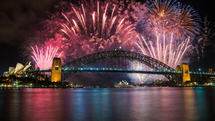 Sydney Australia Bridge Fireworks 