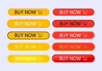 Buy now online shopping clicking button icons vector design.