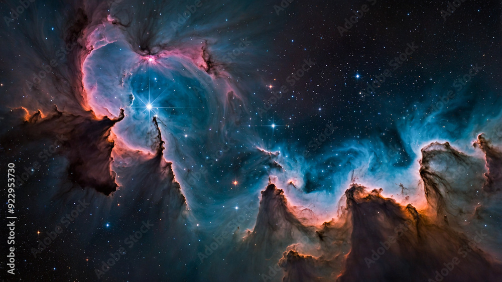 Wall mural universe nebula stars space