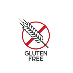 symbol of gluten free, gluten free label, vector art.