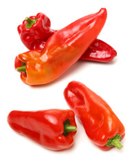 Fresh red pepper on white background