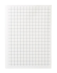 Blank checkered paper sheet isolated on transparent background
